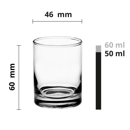 Shot Glasmark Krosno pohár tinktúra na vodku 50ml