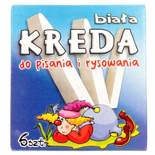 Biela školská krieda, 6 ks, B2 MB