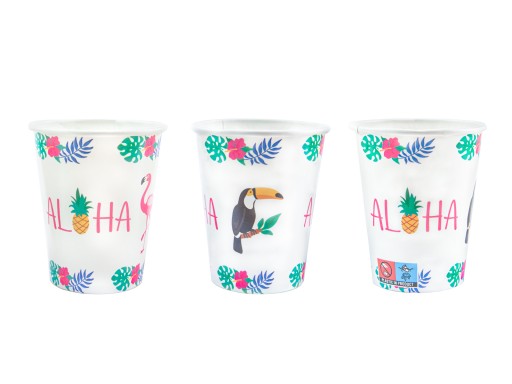 Aloha Hawaii narodeninové poháre 250ml 6 ks