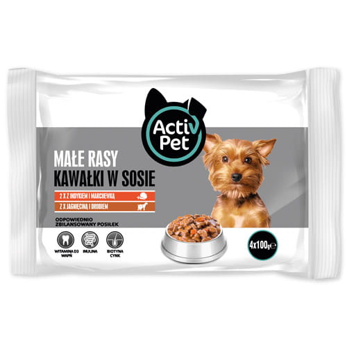 Activ Pet krmivo pre psov malých plemien 2 x bal. 4 x 100 g
