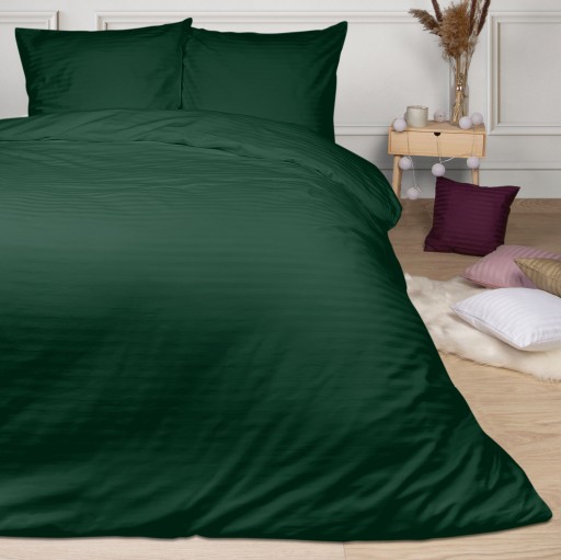 Obliečka na vankúš z bavlneného saténu CIZGILI DARK GREEN/50x60.