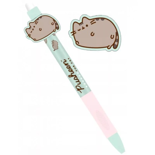 Automaticky zmazateľné guľôčkové pero s ergonomickým úchopom PUSHEEN the cat