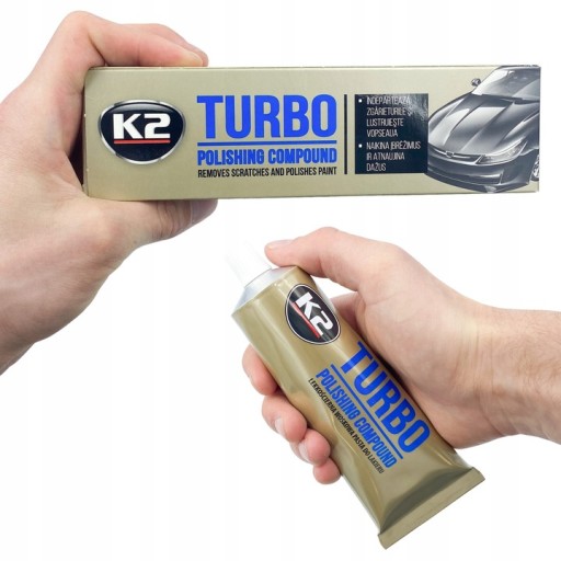 K2 TURBO ĽAHKÁ BRÚSNA NANO VOSKOVÁ PASTA NA LEŠTENIE ŠKRABANCOV PRE ŠKRABANINY 120G