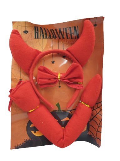 Diabolský HALLOWEEN prevlek Rohy Fly Tail