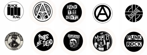 BADZIK PUNK METAL ANARCHY PENTAGRAM PIN