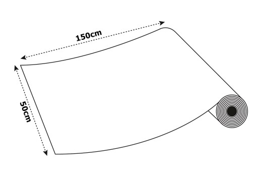 Biela lesklá dyha na nábytkovú dosku rolka 50x150cm
