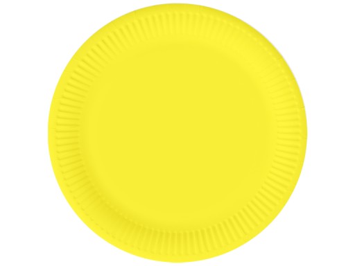 Žlté papierové taniere 18 cm 6 ks.
