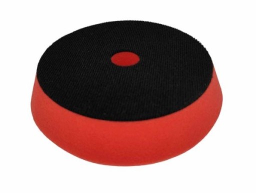Červená špongia, leštiaci vankúšik na suchý zips, 125 mm, mäkký