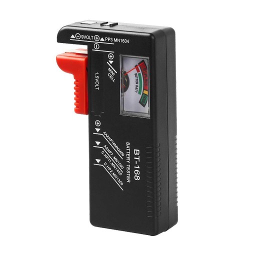 ANALOGOVÝ TESTER BATERIE METER LCD VOLTMETER AA AAA C D 9V