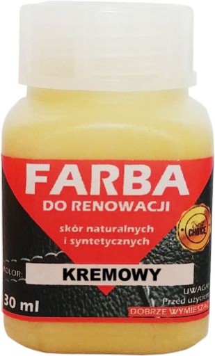RENOVÁCIA KOŽE KRÉMOVÁ FARBA NA ČALÚNENIE KOŽE 30ml