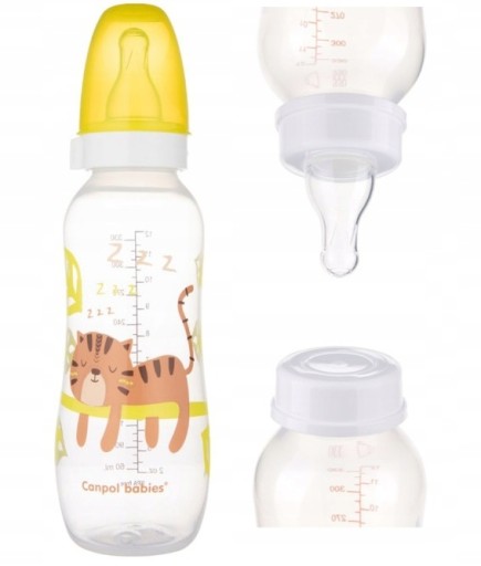 CANPOL LEHKÁ FĽAŠA ÚZKA PROFILOVANÁ 330ml 12m+