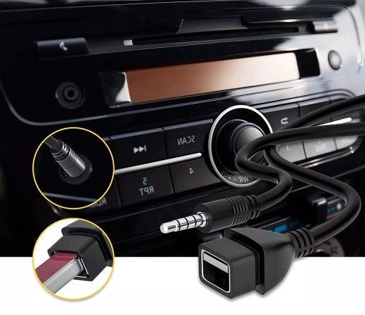 KONEKTOR ADAPTÉRA 3,5 mm AUX na USB 2.0 OTG