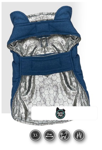 OBLEČENIE PRE PSOV, BUNDA NA RUKÁV M PRE PSOV VEĽKOSŤ - XS 25 cm