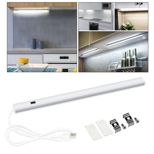 Indukčná USB LED nočná lampa do šatníka Bezdrôtová, mobilná, biela, 30 cm
