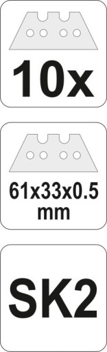 Lichobežníkové čepele / YT-7527 / YATO