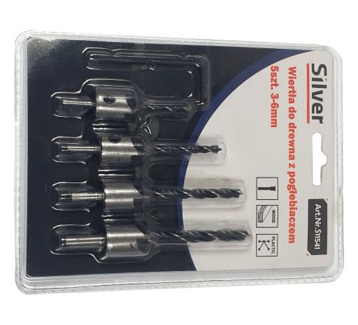 VŔTAČKY DO DREVA SO SADA PRÍPADU 3-6MM VŔTAČKY 4 KS
