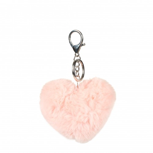 Ozdobná nákupná taška Pompom Powder Pink Heart