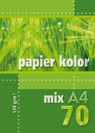 Hrubý kopírovací papier A4 70k, mix 5 farieb, 120g