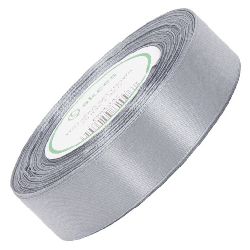 Tmavostrieborná saténová stuha 25mm stuha