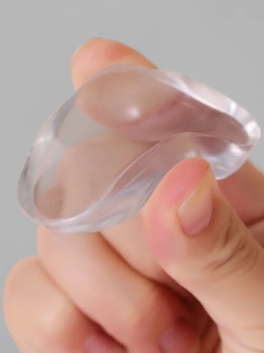 NÁRAZNÍK KĽÚČKY DVERÍ, SAMOLEPIACI NA STENY, TRANSPARENTNÝ, 4*4cm, 6ks