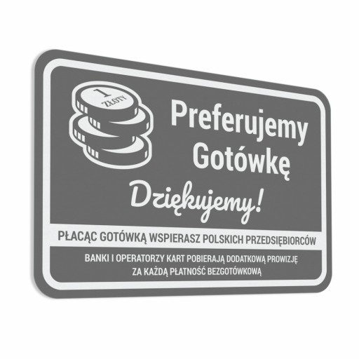 Preferujeme Hotovosť - nálepka 10x15