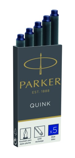 Štandardné modré perá Parker (5 ks)