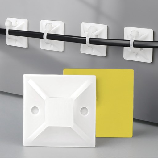 10x SAMOLEPIACI ORGANIZÁTOR KÁBLOV DRŽIAK KÁBLOV LEPIDLO 40x40mm