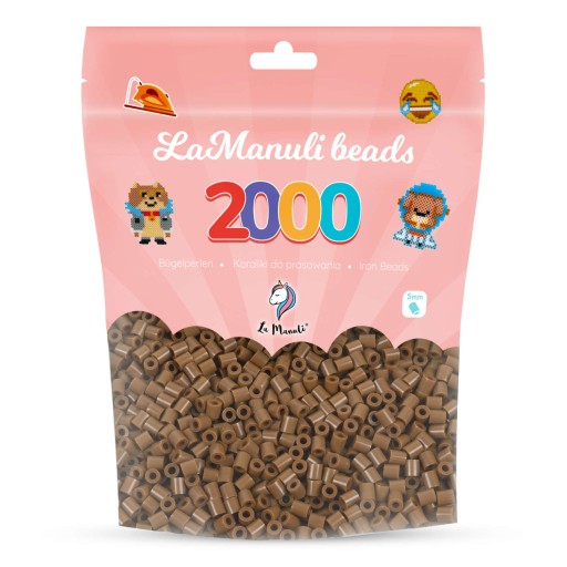 Nažehľovacie korálky 2000 HNEDÉ korálky La Manuli 5mm Náhradná sada