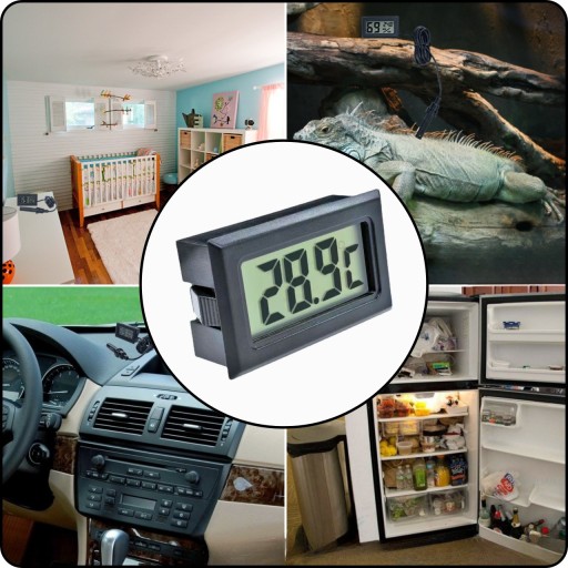 LCD TEPLOMERNÁ SONDA S ELEKTRONICKOU DIGITÁLNOU SONDOU PRE KÁBEL AKVÁRIOVEJ CHLADNIČKY