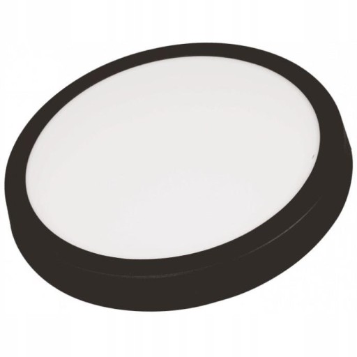 POVRCHOVÁ LED PANEL Stropná lampa 12W, okrúhla, ČIERNA