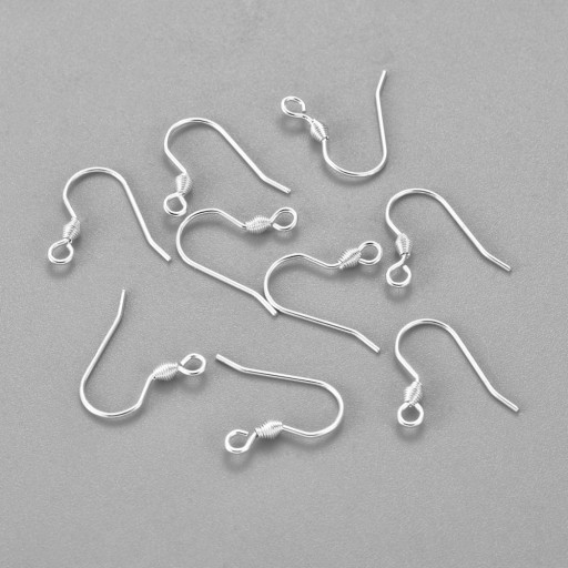 Nerezová strieborná náušnicová pružina do náušníc 17x18mm 10ks