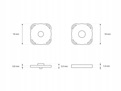 Magnetické zapínanie na kabelku 18 mm Nikel