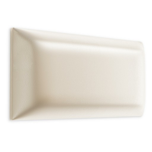 Čalúnený nástenný panel krémová EKO KOŽA 3D 40x30