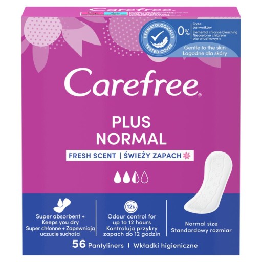 Carefree Plus hygienické vložky 56 ks.