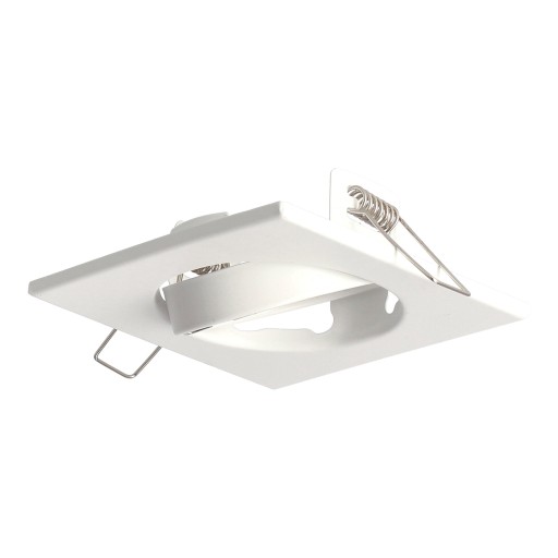 SADA Štvorcovej HALOGÉNOVEJ LAMPY, BIELE EDO + LED ŽIAROVKA