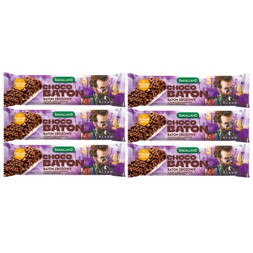 Bakalland Choco Čokoládová cereálna tyčinka s bielou čokoládou 6x25g KLEKS
