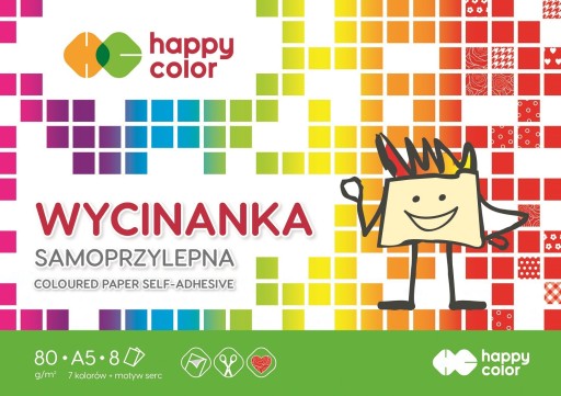 SAMOLEPIACI VYSTRIHOVACÍ BLOK HAPPY FARBA A5/8K