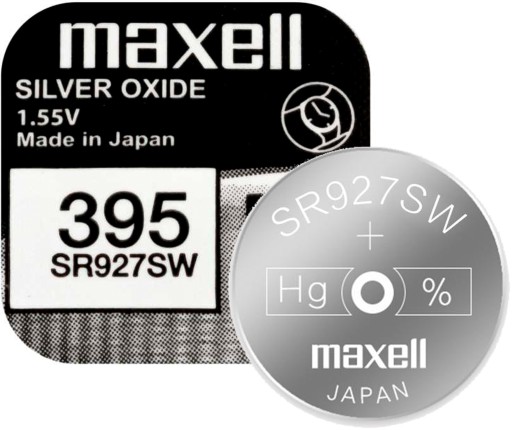 Strieborná batéria Maxell 395 SR927SW SR57 1 ks. x2