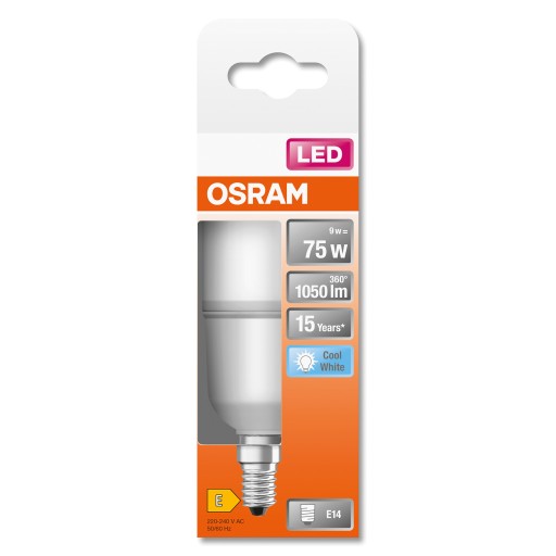 LED žiarovka E14 Rúrka 9W = 75W 4000K STICK OSRAM