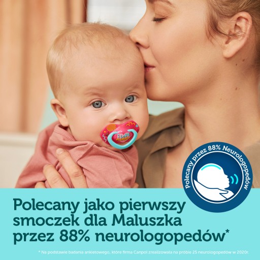 Canpol Symetrický cumlík 6-18m, 2 ks NEON LOVE