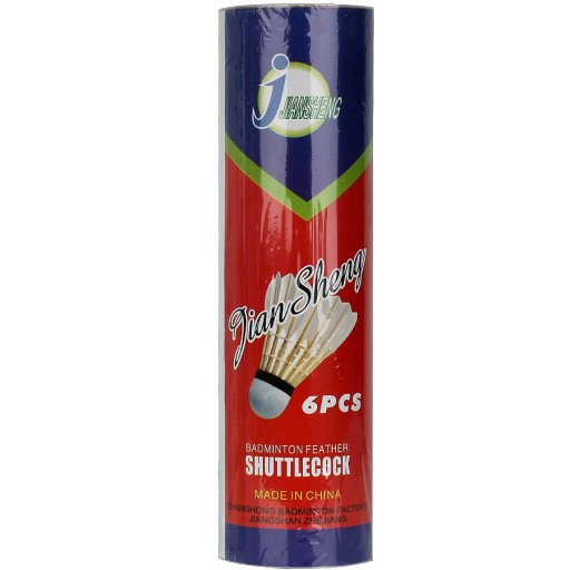 Pérový badmintonový loptičku 6 ks Techman biely /Techman