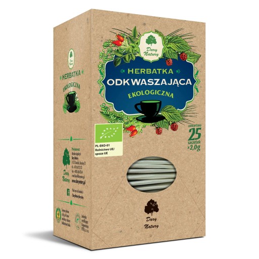 Bio odkysľujúci čaj 25x2g Dary Natury