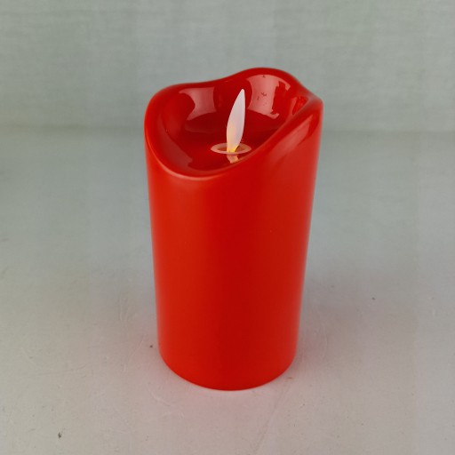 LED SVIEČKA ČERVENÁ VLOŽKA DO SVIEČKY SVIEČKA PLAMEŇ BATÉRIOVÁ SVIEČKA 12,5 CM