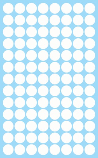Nálepky CIRCLES Bodky 2cm 104ks Biele