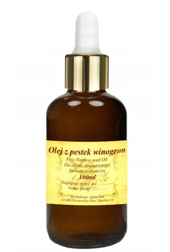 OLEJ Z HROZNOVÝCH JADIEK 100 ml s pipetou, lisovaný za studena.