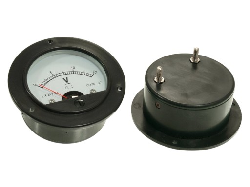 ANALOGOVÝ METER KRUHOVÝ VOLTMETER 15V