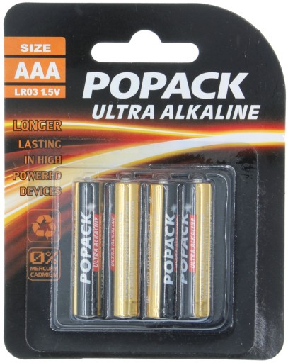 POPACK ALKALINE LR03 AAA 1,5V alkalické batérie