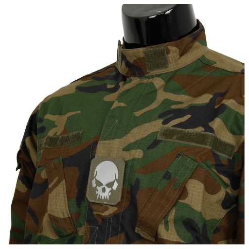 Mil-Tec Skull 3D PVC nášivka na suchý zips - Olivový