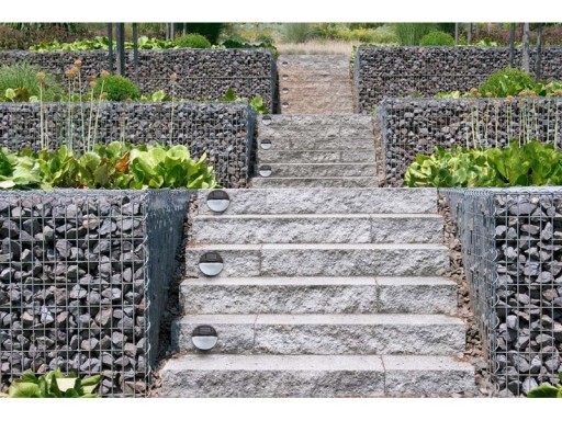 LED nástenné záhradné svietidlo SOLAR STAIR COLD