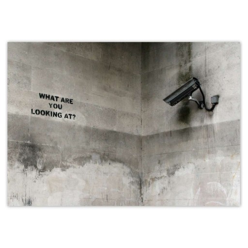 Samolepky A5 LEVEL Banksy Camera Graffiti